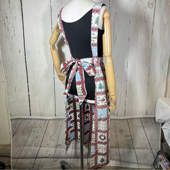 Vintage Reyn Spooner Christmas Kitchen Full Apron Hawaiian Print O/S Like New - Picture 8 of 16